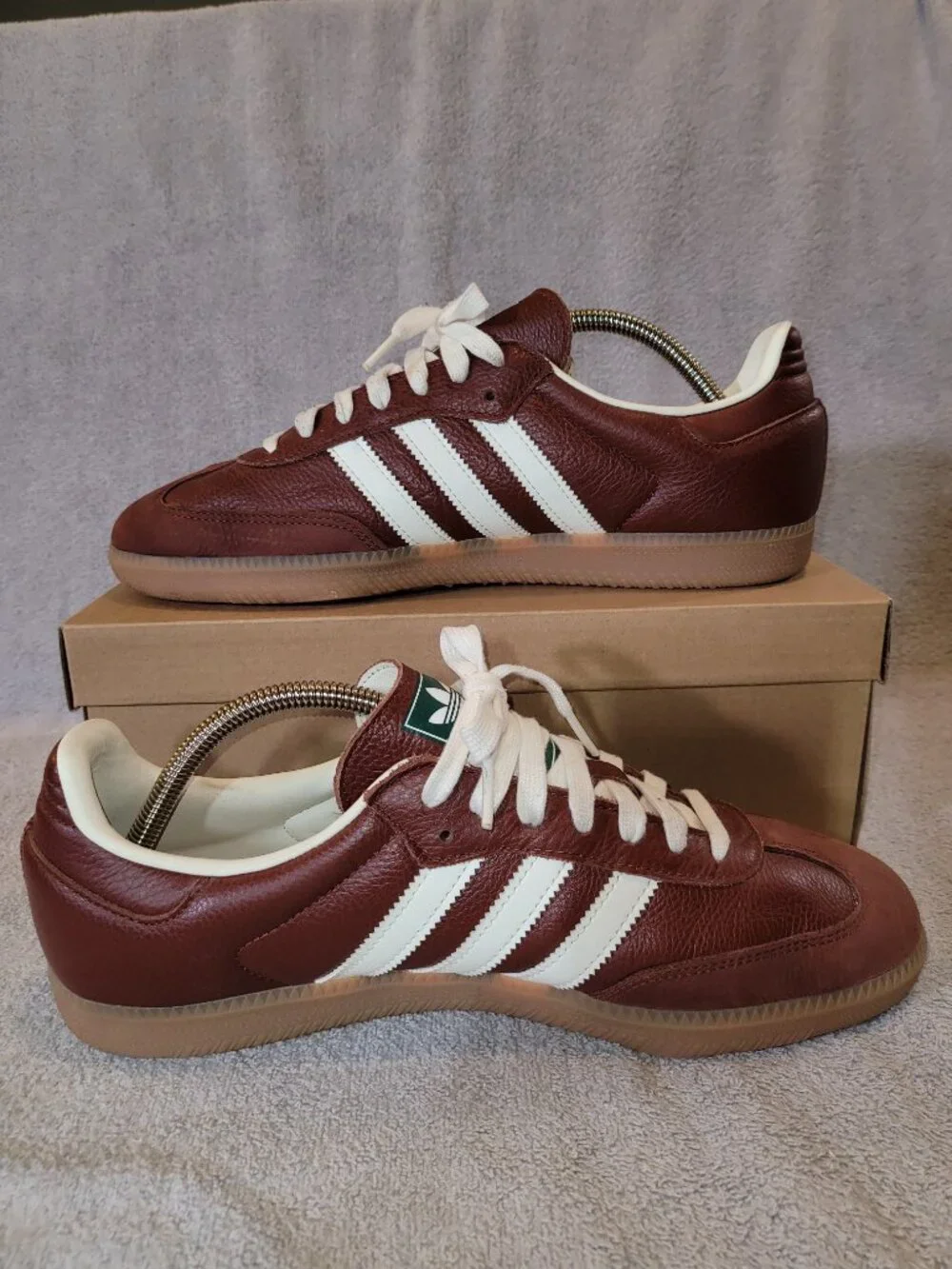 Adidas Samba OG JR0892 Fox Brown Off White Tan Gum Mens Size 10 Sneakers (#2601)